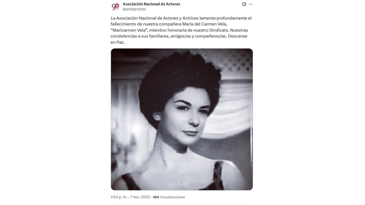 Maricarmen Vela participó en películas mexicanas y telenovelas como Lazos de Amor y Abismo de Pasión.