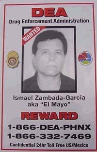 La DEA considera a El Mayo como uno de los capos más importantes del narcotráfico y ofrece una recompensa de 15 millones de dólares por su captura.
<br>Aunque se le ha buscado por décadas, no se tiene registro de que haya estado en prisión.