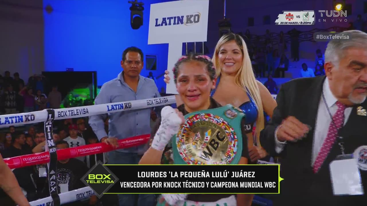 ‘Pequeña Lulú’ ofrece clase de boxeo a Mirna Sánchez en Box Televisa