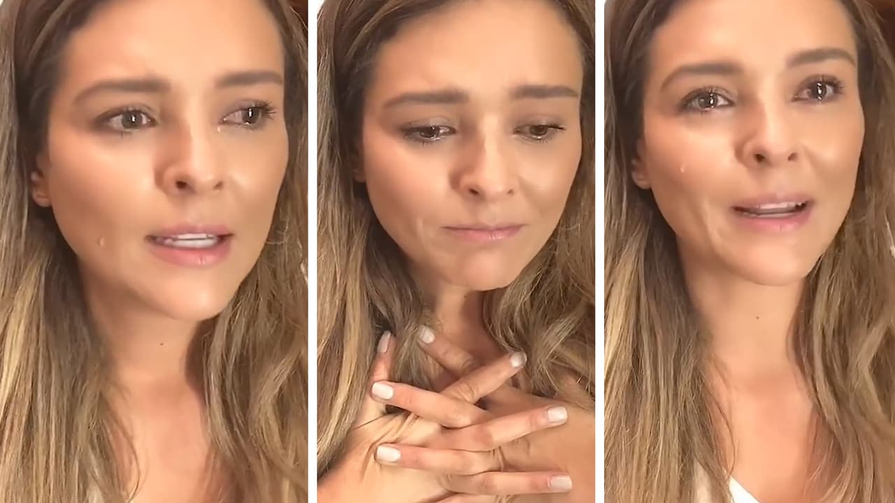 Grettell Valdez se 'escondió' en su vestidor para grabar un video conmovida hasta las lágrimas