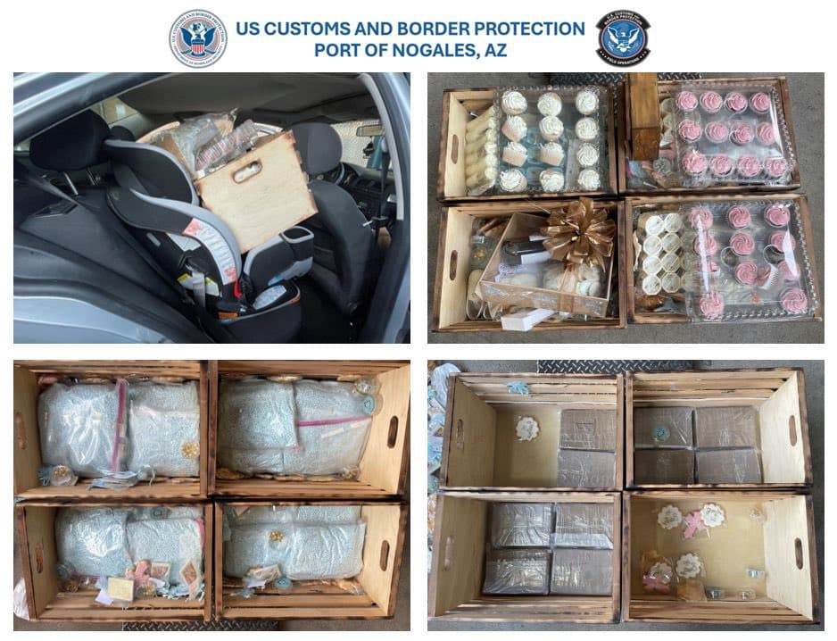 <b>Sillas, llantas, aparatos y ahora postres</b>: criminales buscan por todos los medios engañar a la autoridad para traficar drogas a través de la frontera.