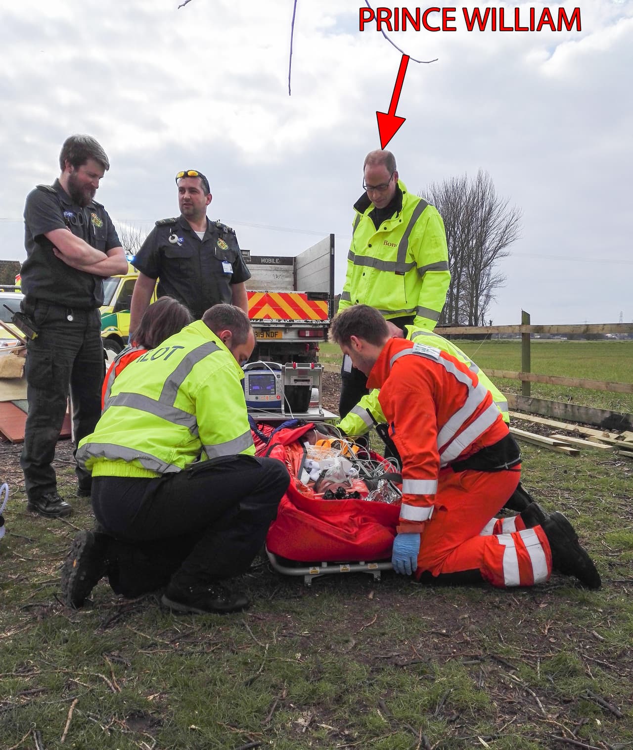 William trasladó a los médicos hasta el lugar de los hechos.
