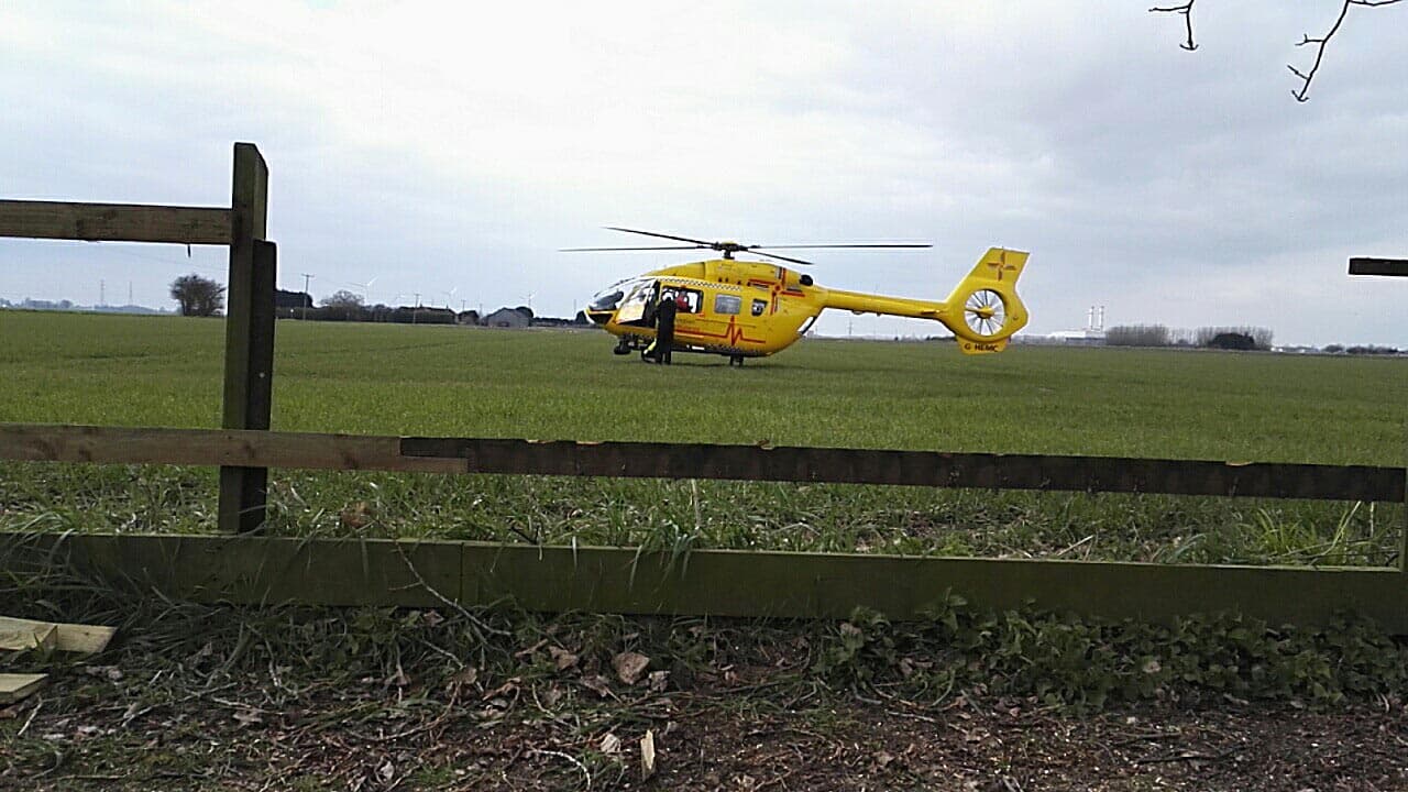 Este es el helicóptero que pilotea William.