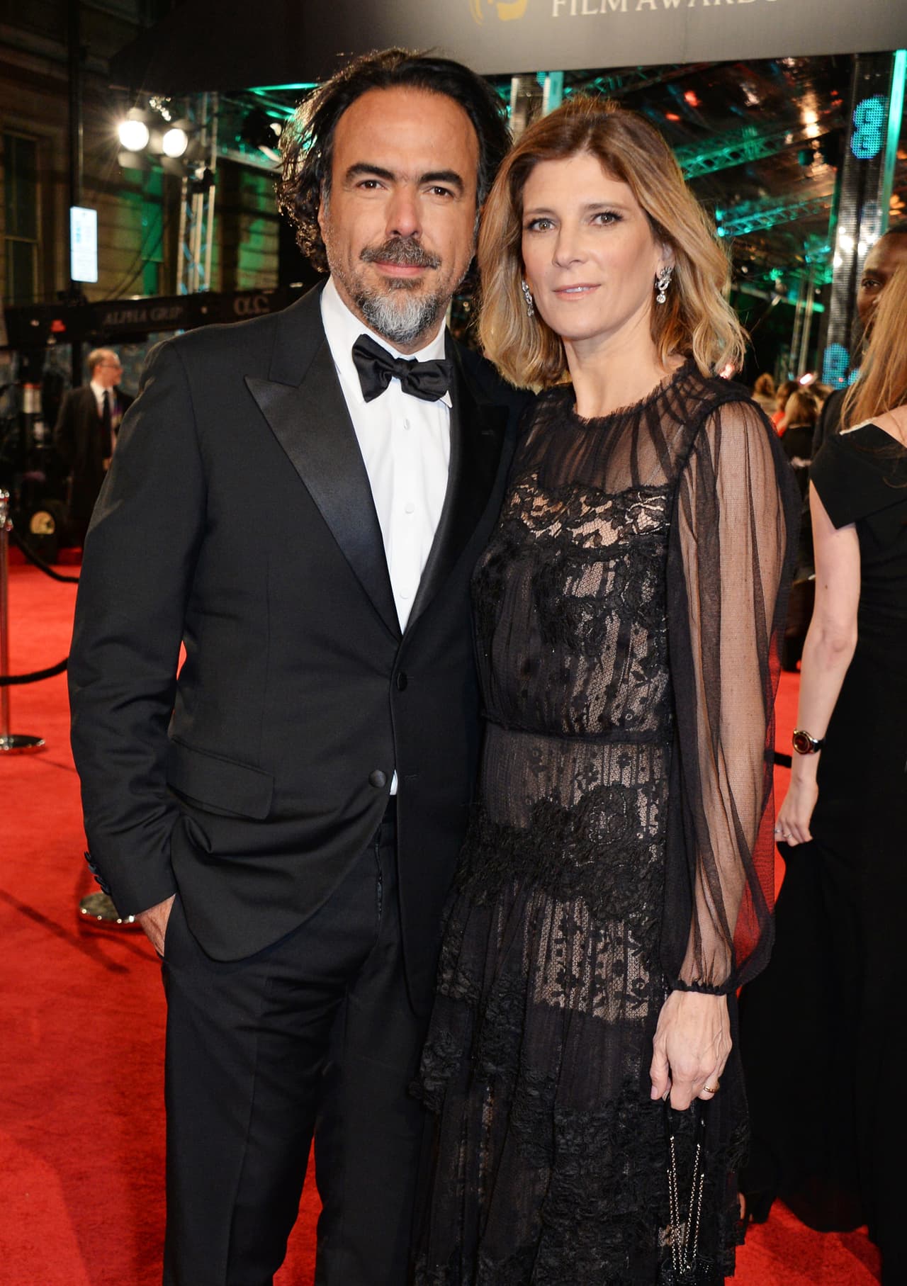 González Iñárritu con su esposa María Eladia Hagerman