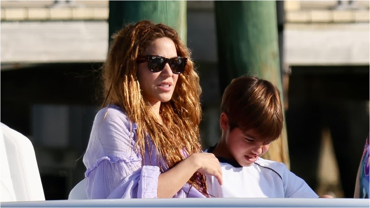 Shakira llevó a sus dos hijos al paseo en yate con Lewis Hamilton.