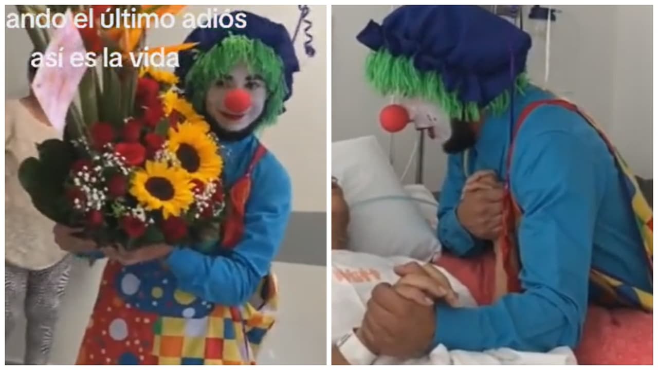 Joven va vestido de payasito a despedir a su mamá antes de que muera: video te hará llorar