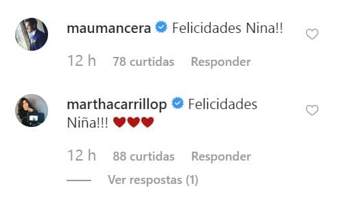 Mauricio Mancera y Martha Carrillo se unieron a la ola de felicitaciones para Nina.