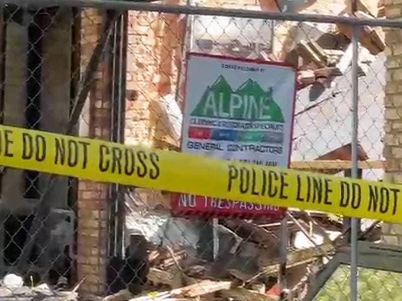 Tras el incendio que arrasó varios negocios en el centro de Salt Lake City, la policía acordonó una amplia área.