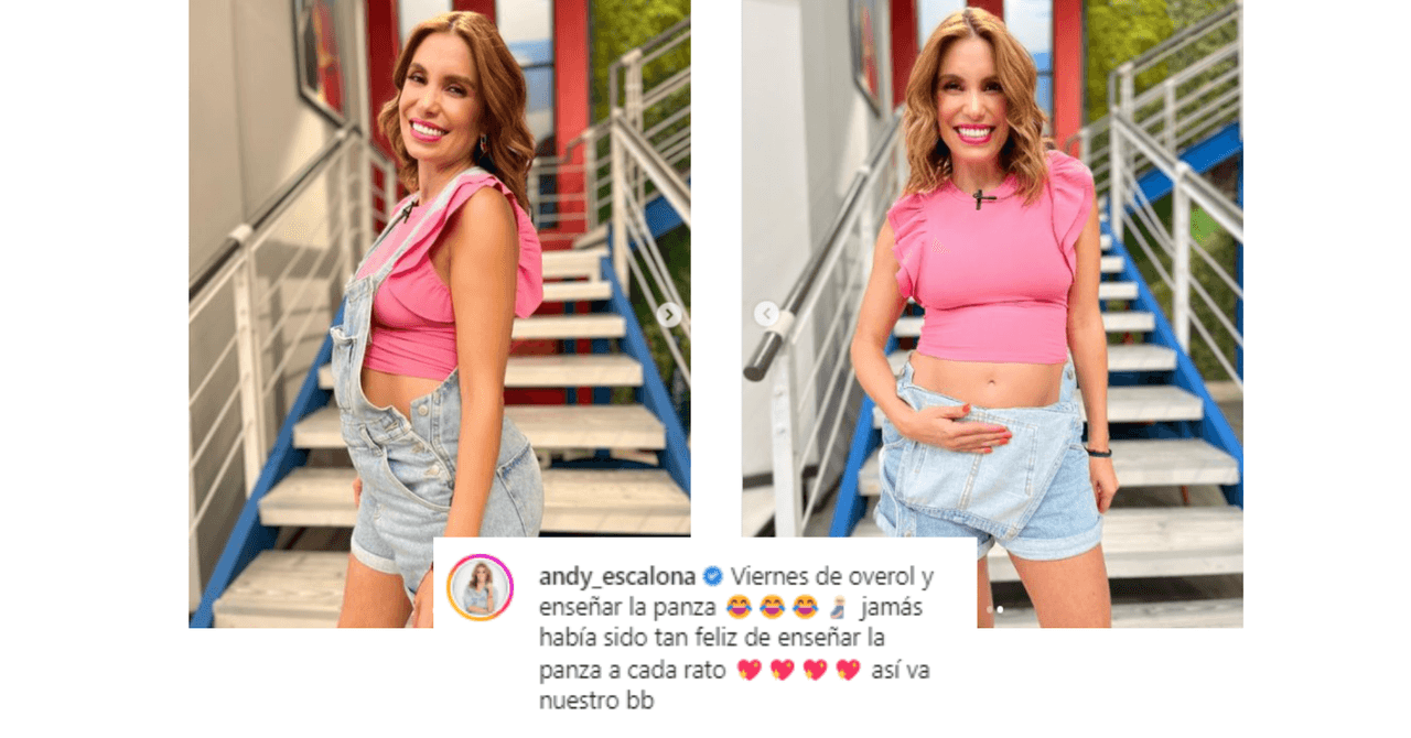 Andrea Escalona en su embarazo