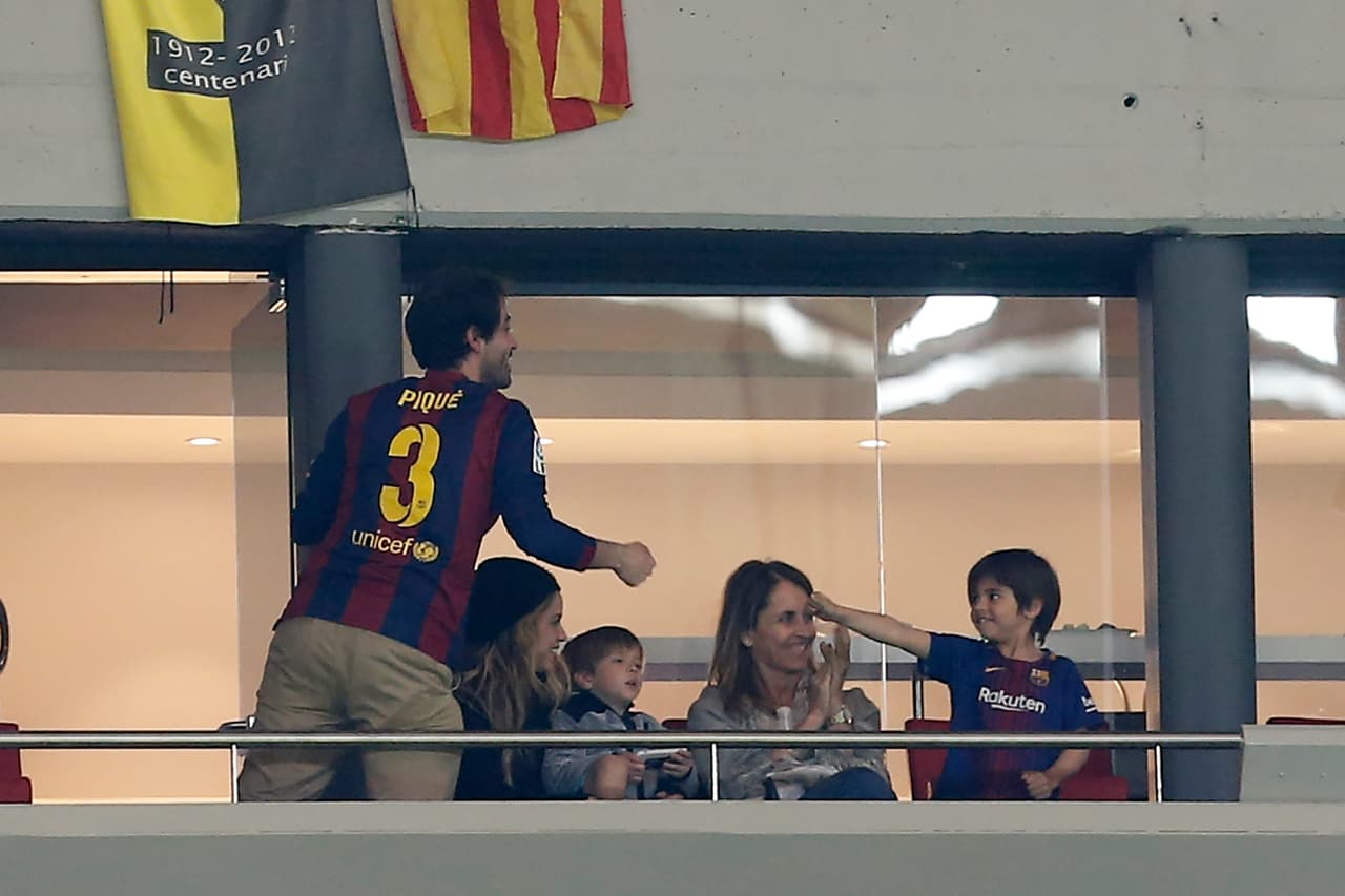Cada vez que el Barcelona anotaba, en el palco de los Piqué había fiesta.