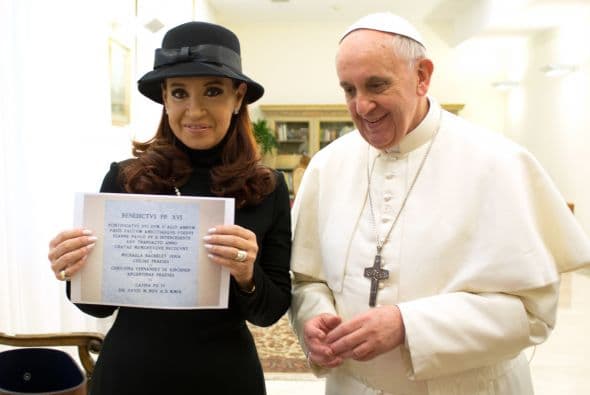 Fue su primera audiencia con un jefe de Estado. Se considera el encuentro como un "gesto de cortesía y afecto" hacia la jefa de Estado y al pueblo argentino, de donde procede el Papa.