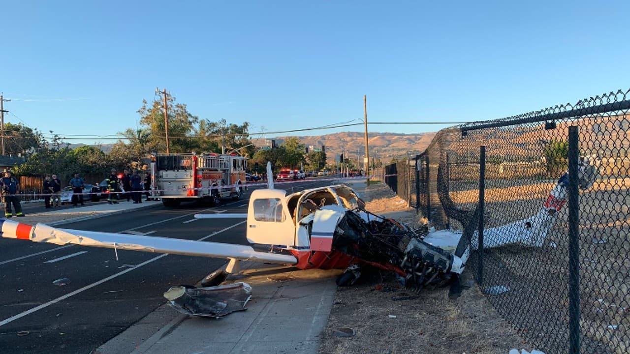 Peligra la vida del piloto del avión que se estrelló cerca del aeropuerto Reid-Hillview en San José