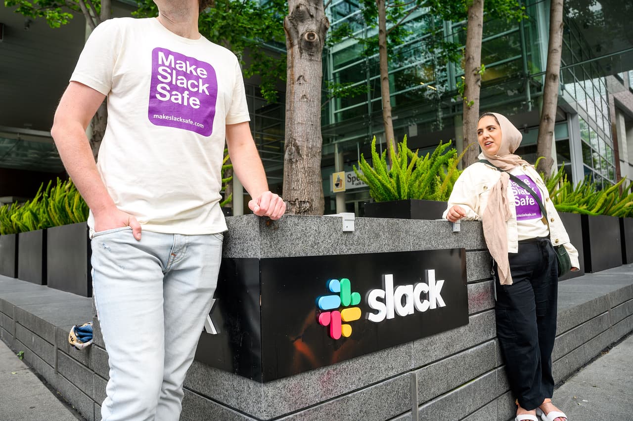 La protesta contra Slack fue organizada por Fight for the Future y 90 organizaciones que apoyan el aborto.
<br>