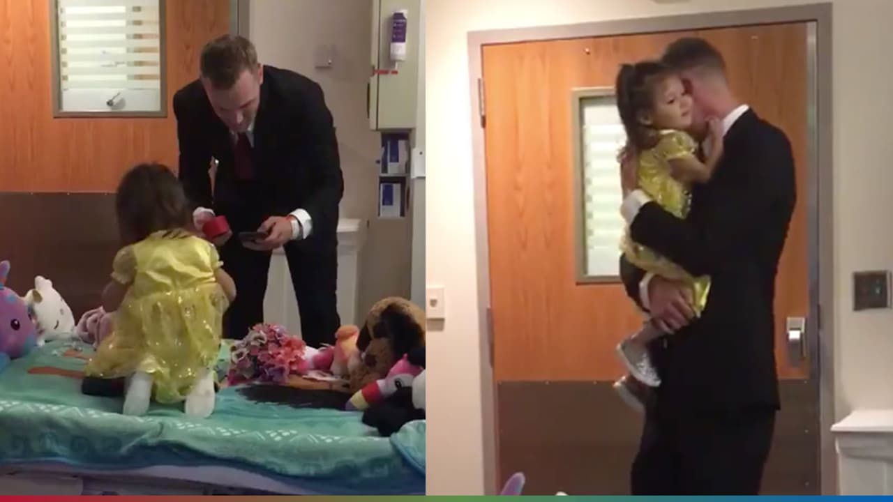 Tierno video muestra a papá bailando con su hija tras su última quimioterapia