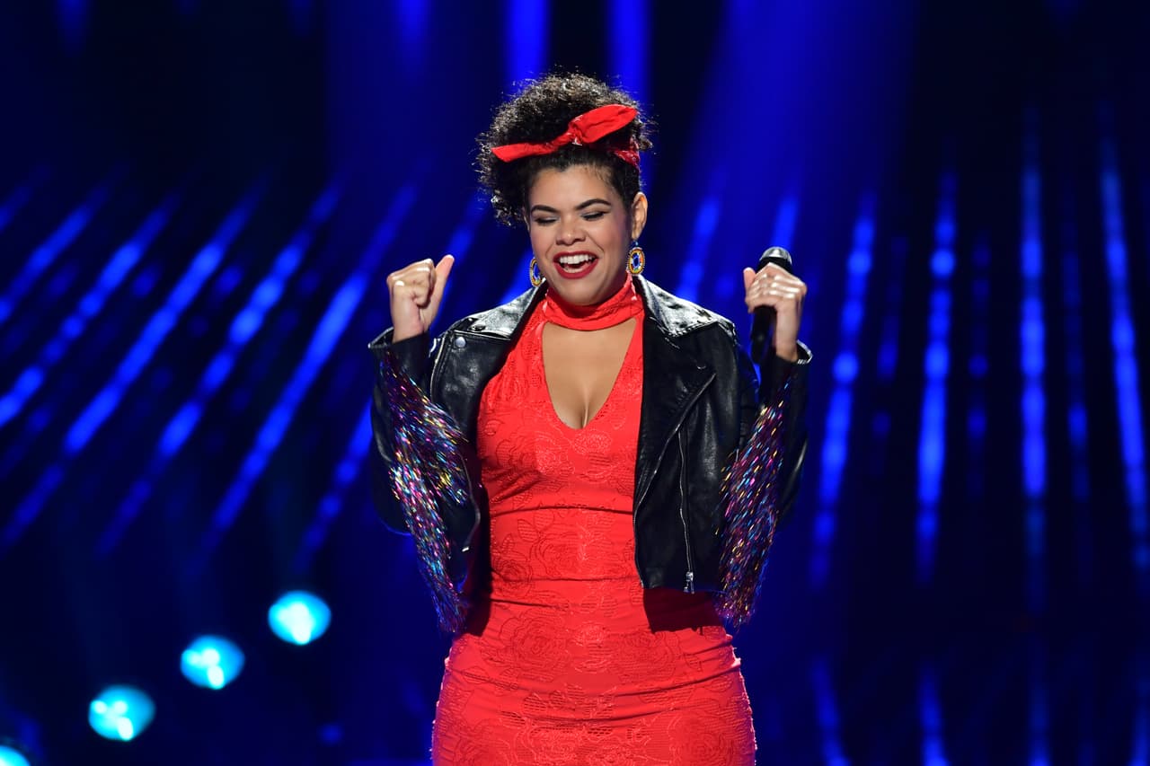 Después de esta corta explicación y de su número musical, Andre Veloz logró la aceptación de los jueces para permanecer en la competencia.