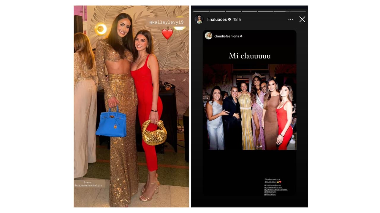 A la izquierda está Kailey con Marianela Ancheta / a la derecha con Lina Luaces y Elizabeth Gutiérrez.