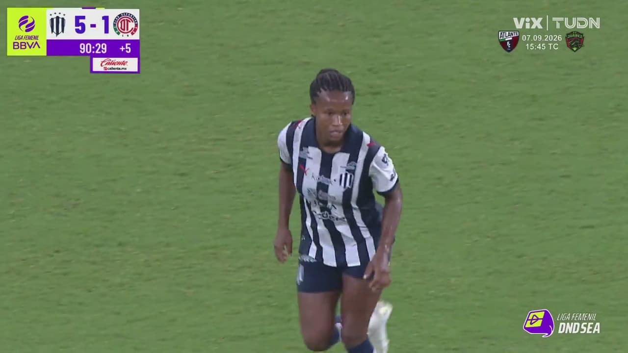 ¡Doblete de Jermaine Seoposenwe! Rayadas golea sin piedad 5-1 al Toluca