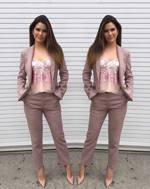 Un atuendo perfecto para ir a trabajar. Utiliza trajes formales al igual que Ana Patricia.