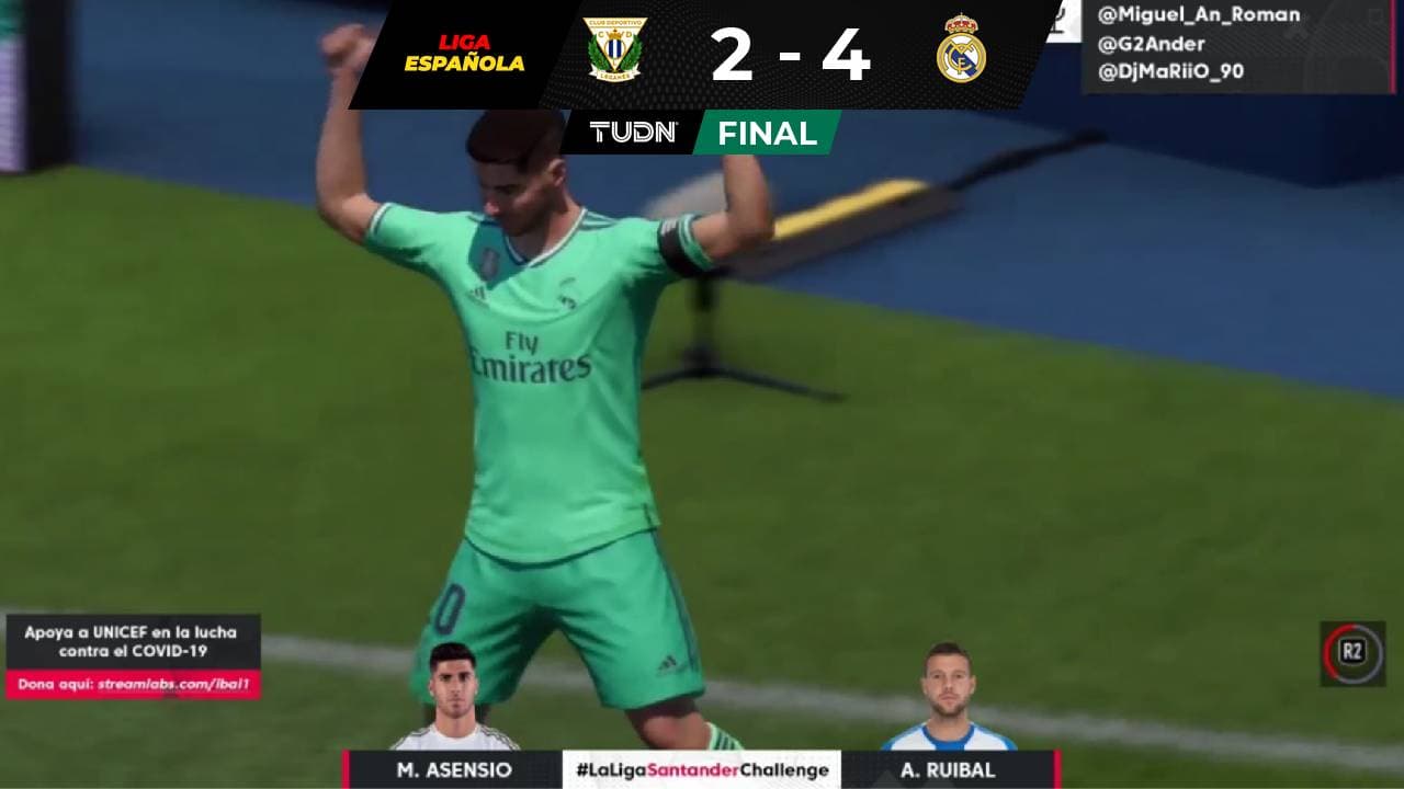 Real Madrid venció al Leganés y ganó LaLiga virtual de FIFA 20

