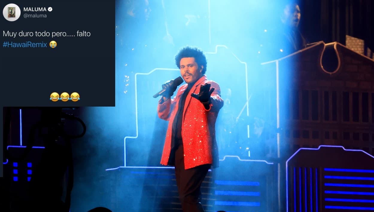 Maluma, en broma, le expresó que todo quedó bien, pero que le faltó el remix de Hawai (el tema que cantan juntos) en el repertorio.