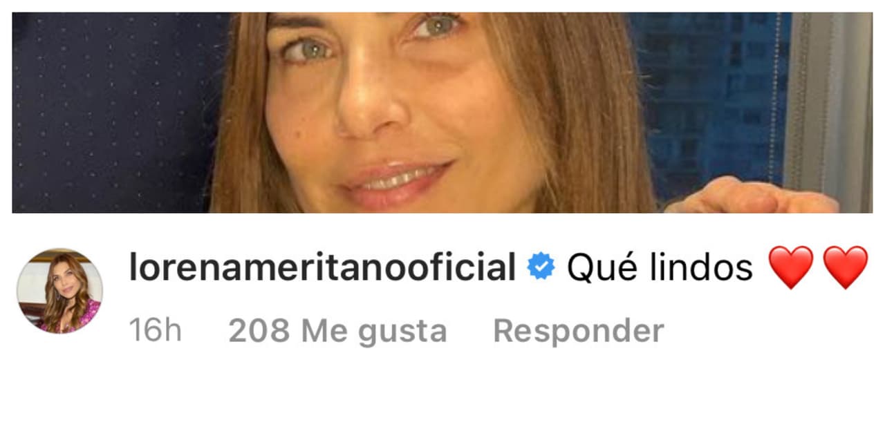 El amor de la pareja dejó encantadas a algunas famosas como Lorena Meritano. 
<br>