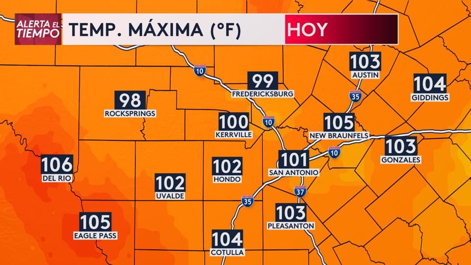 Advertencia de calor para el centro de Texas por temperaturas sobre los 100 grados 