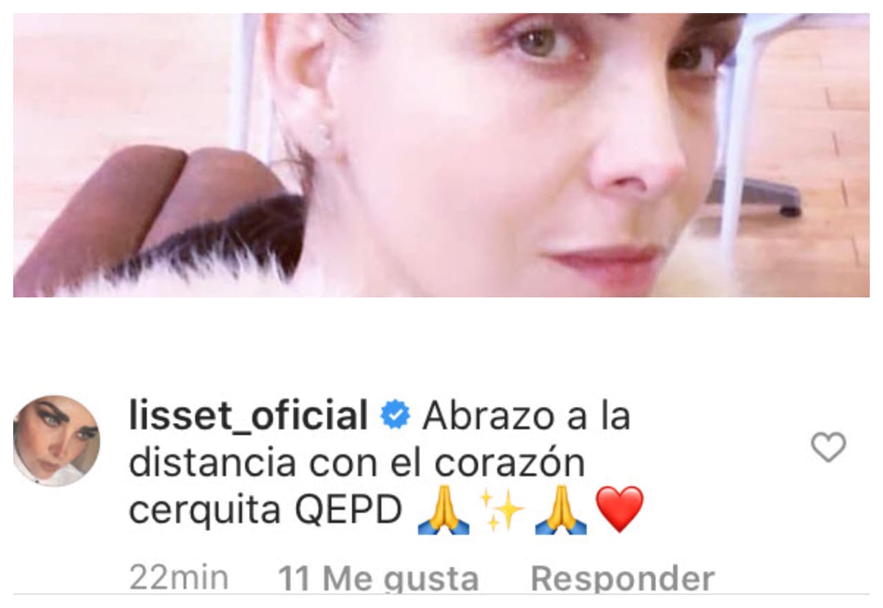 Lisset se unió al pésame con este cariñoso mensaje.