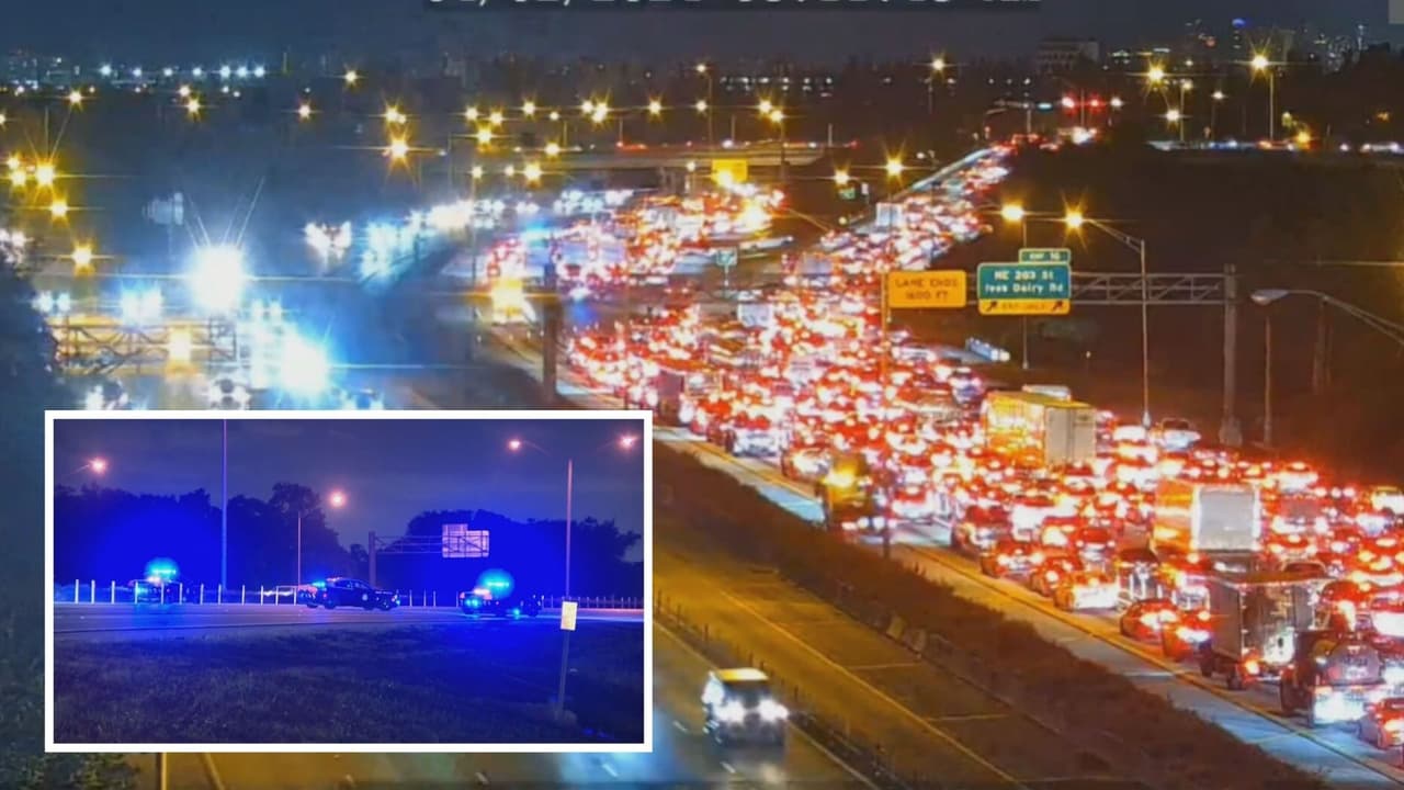 Caos en la autopista: hay un hombre atrincherado en la I-95 a la altura de Miami Gardens Drive
