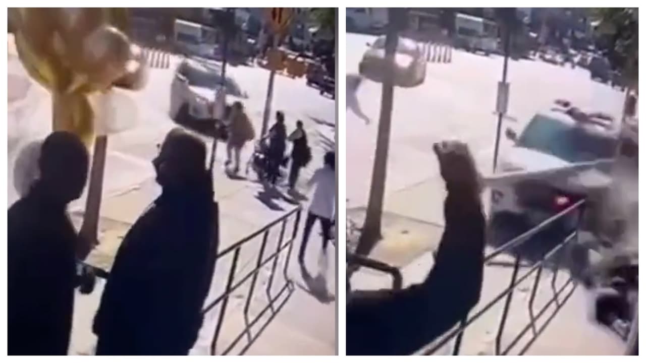 Auto policial pierde el control y atropella a dos niños pequeños y seis adultos en el Bronx