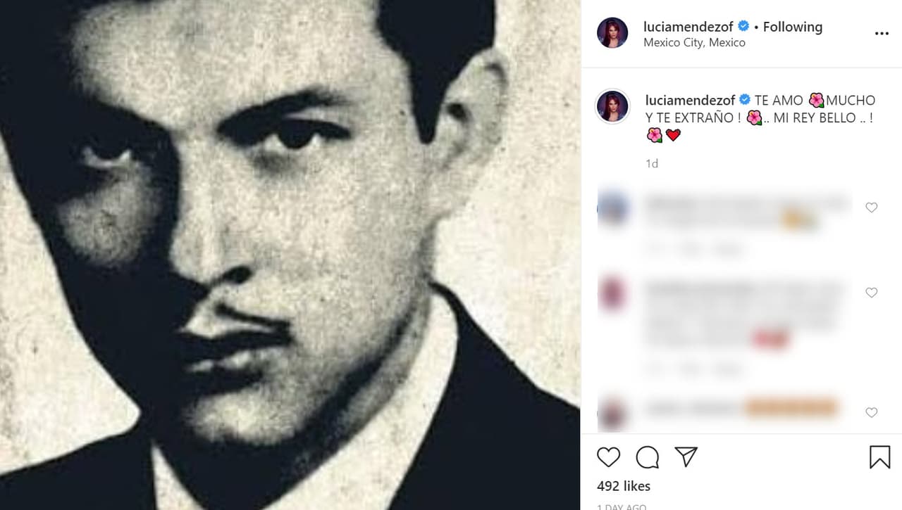 En 
<b><a href="https://www.instagram.com/p/CBtGCkVHmwX/" target="_blank">otra foto</a></b>, la protagonista de 
<b><a href="https://www.univision.com/programas/novelas/el-extrano-retorno-de-diana-salazar-una-telenovela-sobrenatural-fotos#ff3789c50000" target="_blank">'El extraño retorno de Diana Salazar'</a></b> escribió: "¡Te amo mucho y te extraño! ¡Mi rey bello!". 
<br>