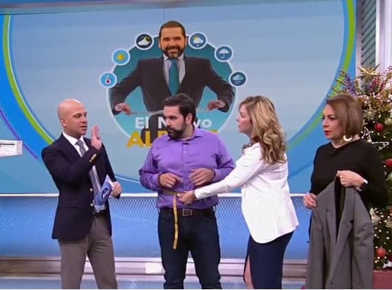 Con la asesoría del doctor Juan Rivera, la nutrocionista Sabrina Hernández y su 'coach' María Antonita Collins, Albert perdió 4 pulgadas de cintura en las últimas semanas.