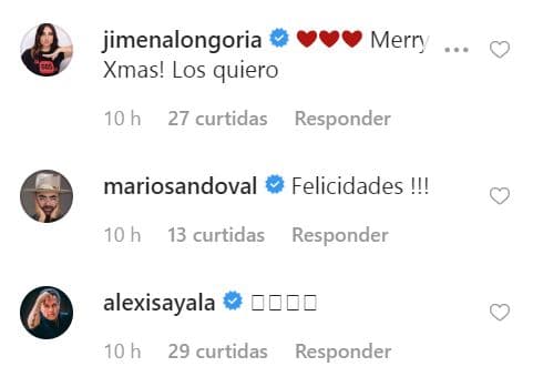 Al ver juntos a 'La Gaviota' y 'El Güero' Castro, amigos y compañeros del medio artístico como Jimena Longoria, Mario Sandoval y 
<b>Alexis Ayala</b> reaccionaron a la publicación de Sofía Castro.