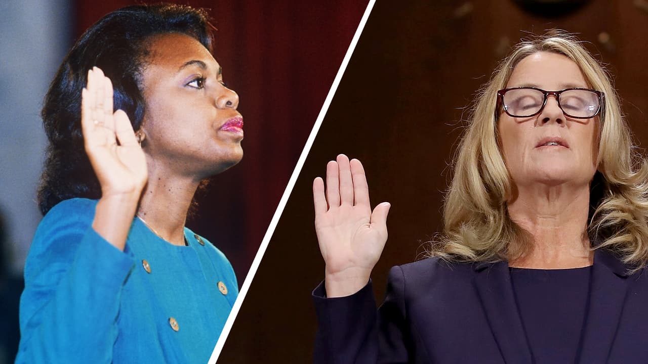 Fotografías interactivas: las similitudes y diferencias entre el interrogatorio a Anita Hill (1991) y a Christine Blasey Ford (2018)