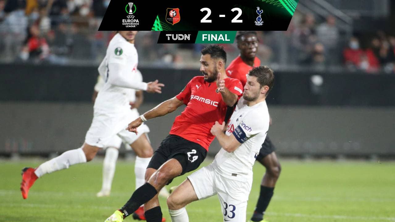 Tottenham apenas salvó un empate en su visita al Rennes