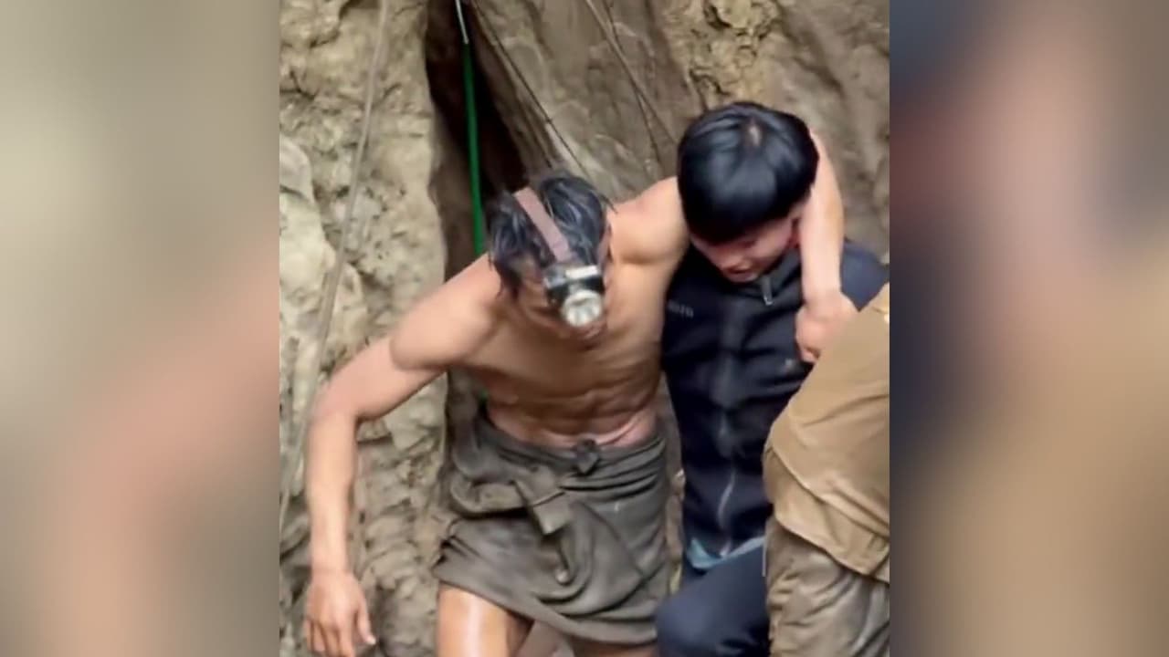 Milagro y angustia en Laos: Rescatan a 5 atrapados en cueva inundada y buscan a otros 2 tras detectar misteriosos golpes