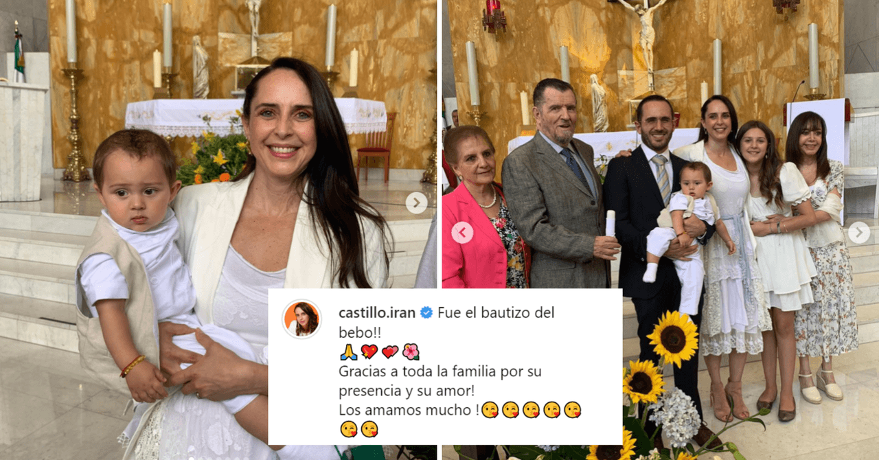 Irán Castillo compatió fotos del bautizo de su hijo Demián