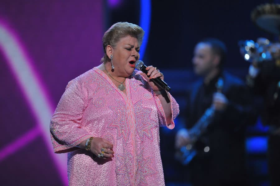 Paquita la del Barrio
<br>Año: 2010
<br>La mexicana cantó 'Tu última parada' y 'Rata de dos patas'.