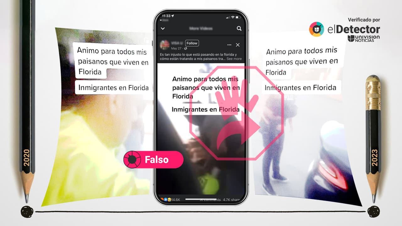Ese video NO es de un migrante siendo arrestado recientemente en Florida: fue grabado en California en 2020