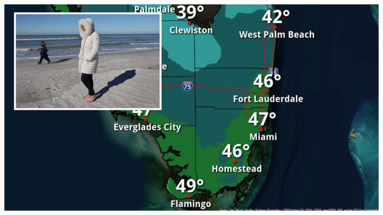 Frente frío llegará con fuertes vientos al sur de Florida: mira cuánto bajarán las temperaturas