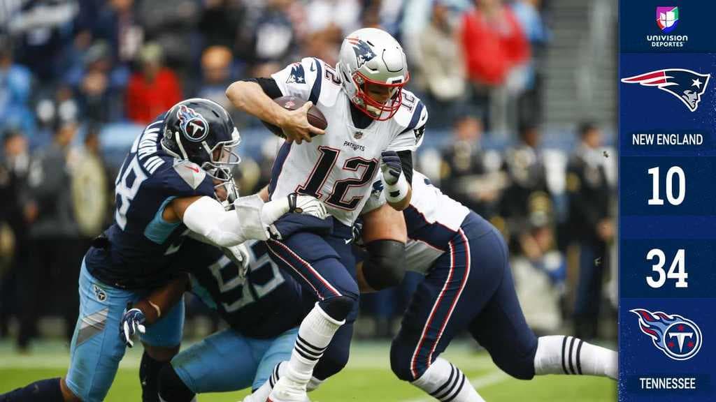<b>New England 10-34 Tennessee</b>. La defensa de los Titans maniató a Tom Brady y compañía mientras Marcus Mariota y Derrick Henry se despacharon con dos touchdowns cada uno en el triunfo de Tennessee.