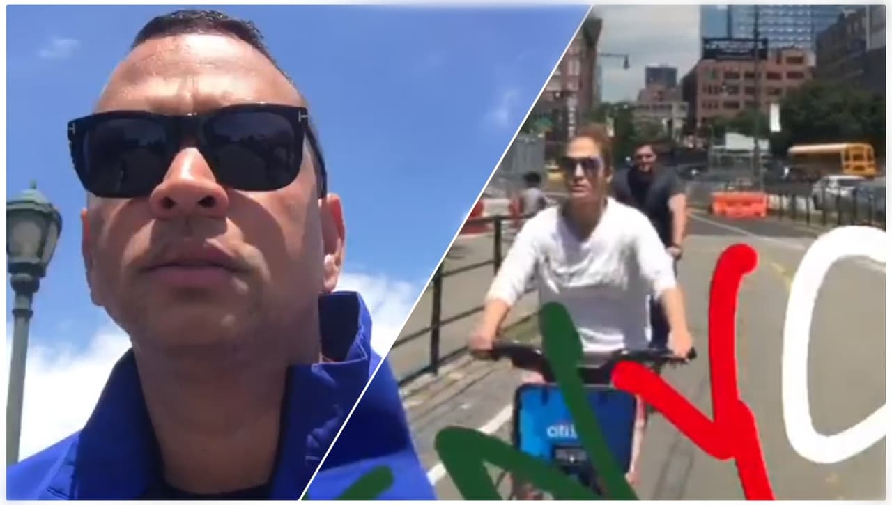 Jennifer López y Alex Rodríguez corren bicicleta por Nueva York como cualquier hijo de vecino