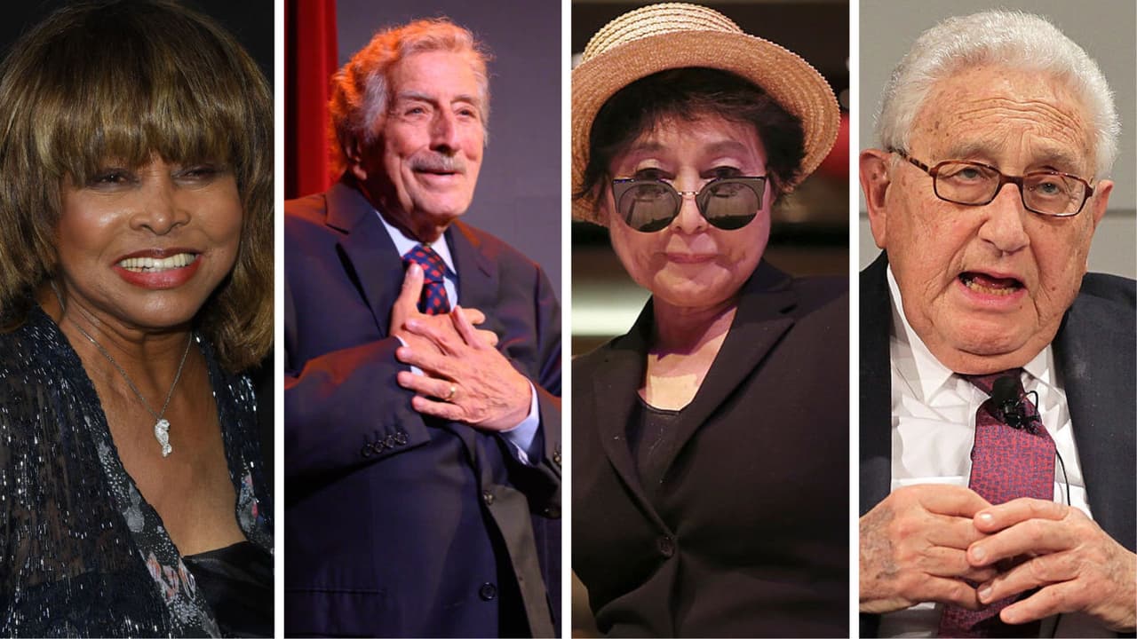 Tina Turner, Tony Bennett, Yoko Ono y Henry Kissinger