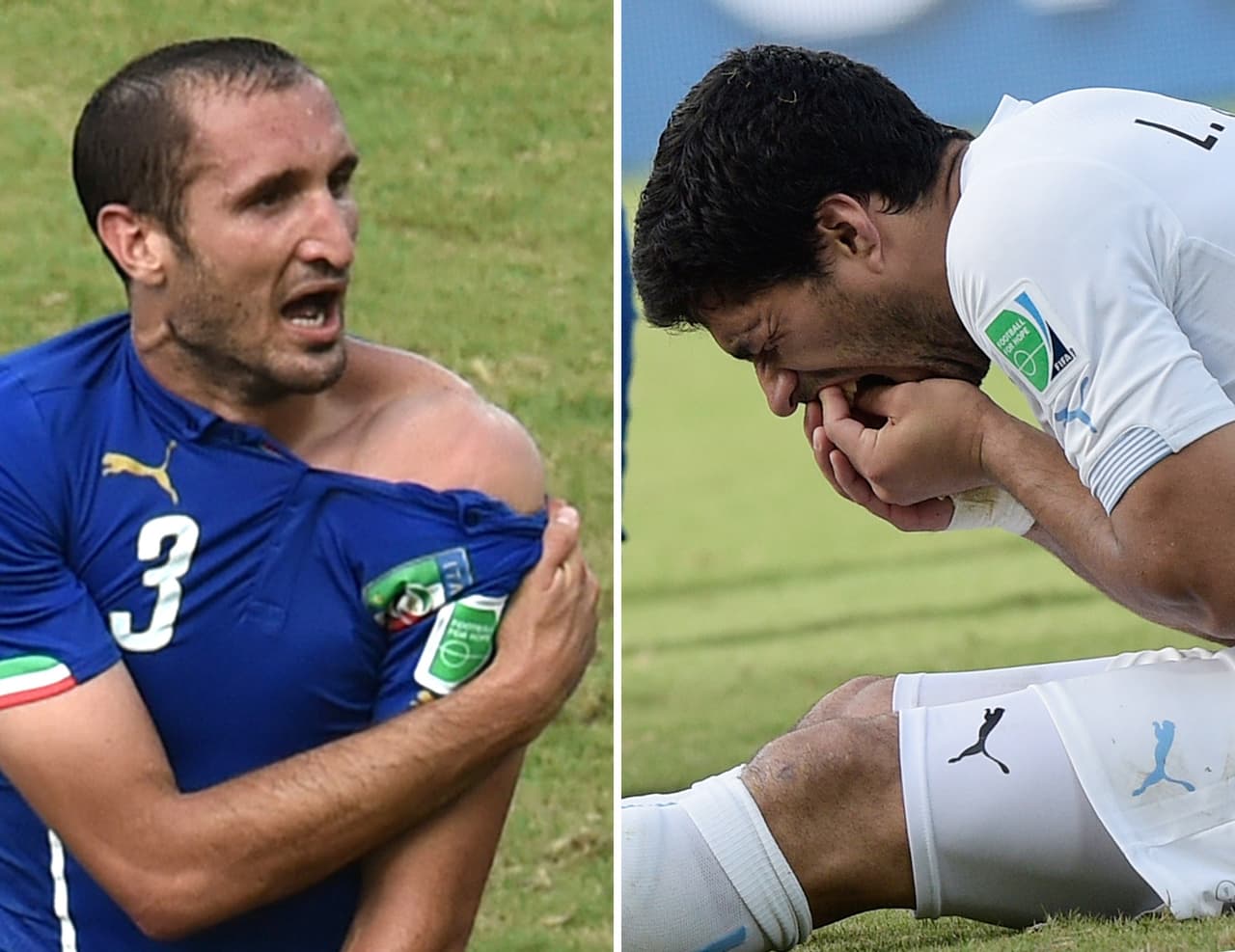 El mordisco de Luis Suárez a Giorgio Chiellini es uno de los casos de agresión e impunidad más recordados en el último Mundial. Luego de ese momento, llegó el gol de Diego Godín con el que Uruguay venció 1-0 a Italia.