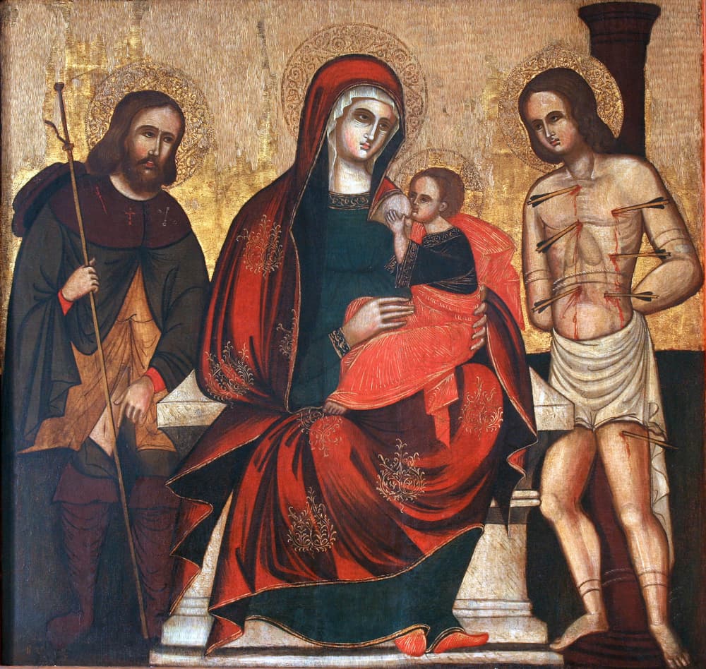 San Sebastián es uno de los santos más representados de la iglesia católica, ya que su imagen ha sido utilizada en varias manifestaciones del arte desde hace varios siglos, por lo cual ha sido llamado "el Apolo cristiano".