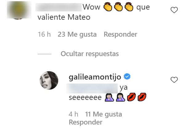 Lo que sí hizo la conductora fue reconocer ante todos la valentía de Mateo.
<br>