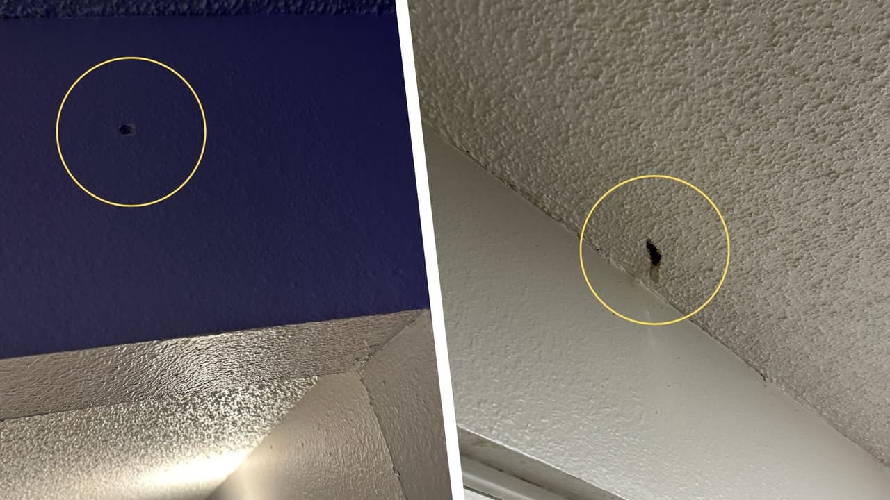 Se observa el impacto de al menos dos disparos, dentro del departamento de Ethan Rodríguez.