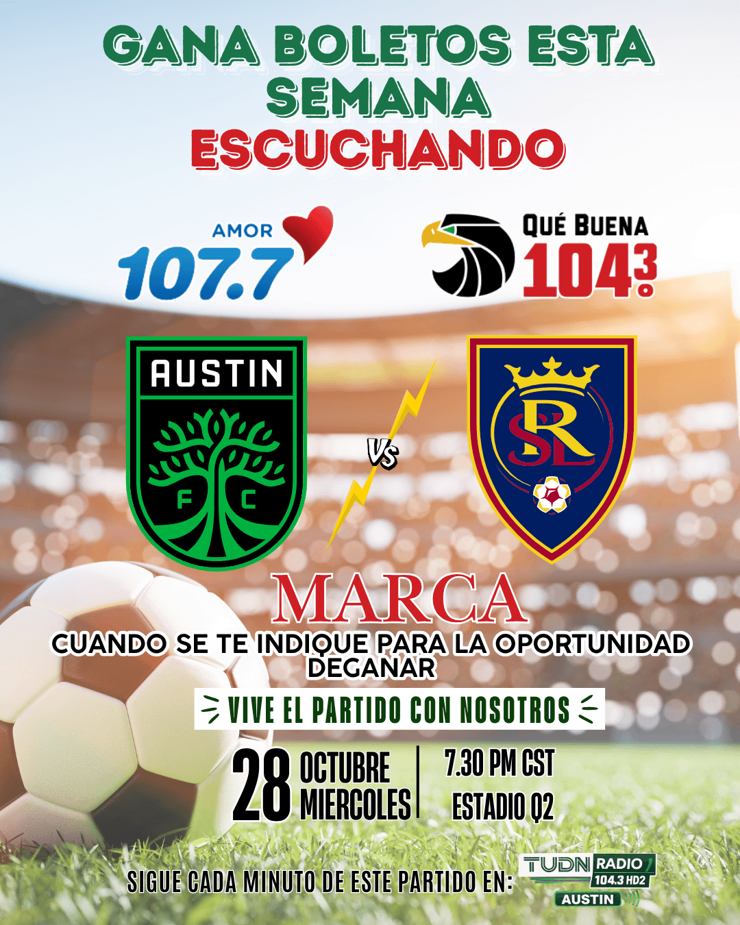 ¡ESTE MIÉRCOLES 28 DE OCTUBRE VAMOS A APOYAR A LOS VERDES!