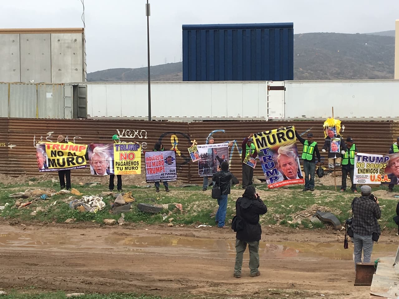 Reacciones de los activistas en Tijuana, México.