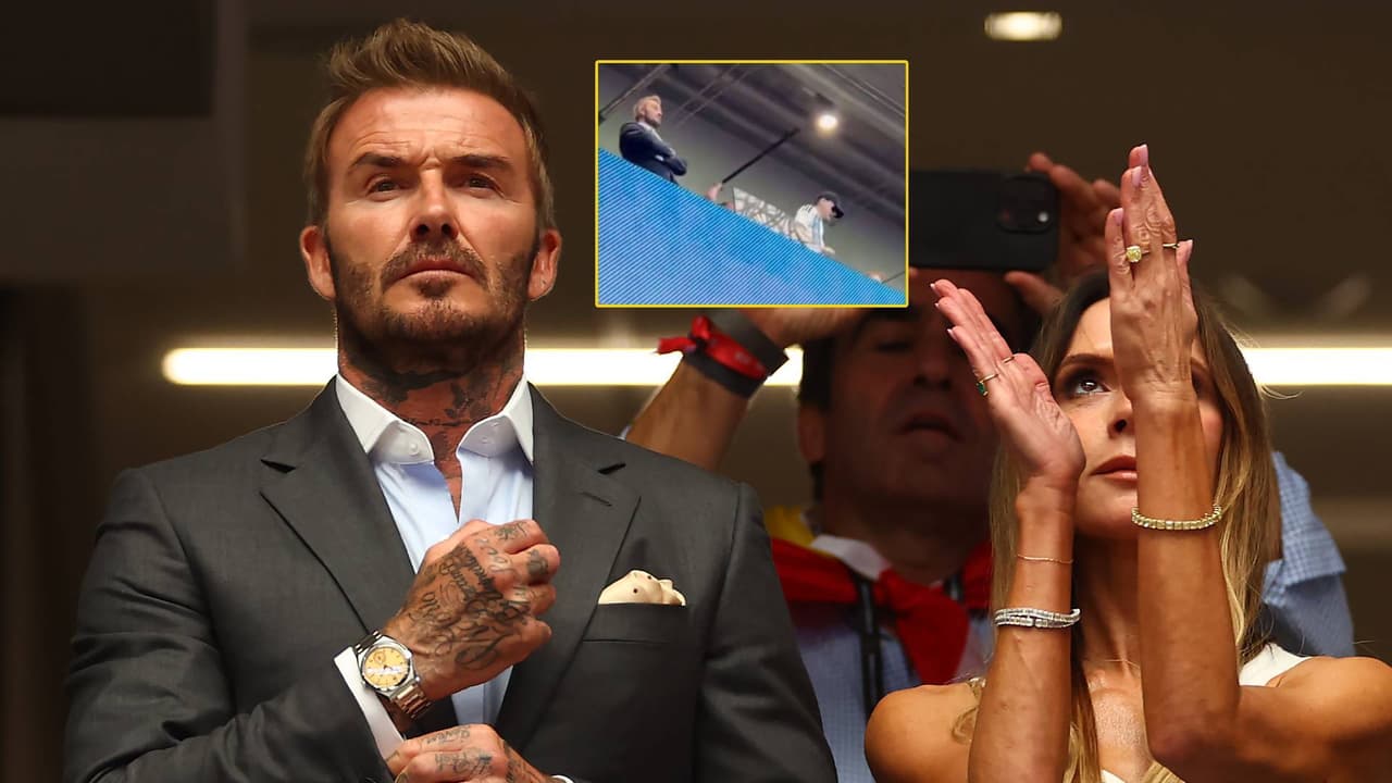 Bizarrap canta frente a Beckham “y ya lo ve, el que no salte es un inglés”
