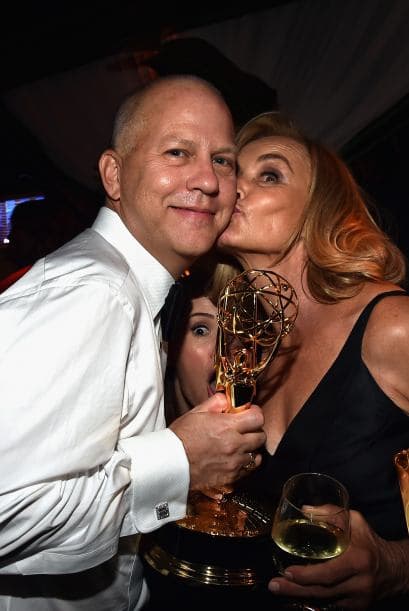 Aquí el productor Ryan Murphy, Sarah Paulson y Jessica Lange.